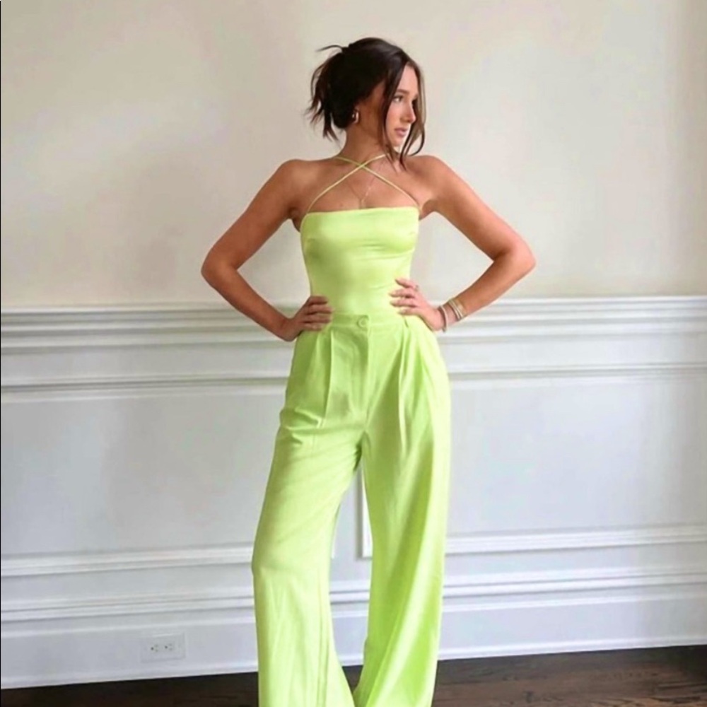 WeWoreWhat Green Bodysuit & Pants Set